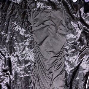 Elegant Black Ruched Dress